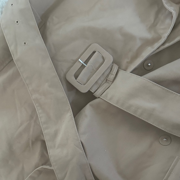 H&M Classic Beige Cotton Trench Coat - Picture 2 of 7